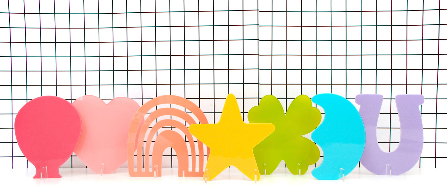 Acrylic lucky charms set for St. Patrick’s day