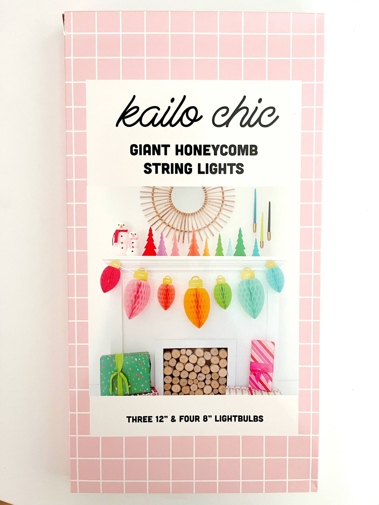 Giant Christmas String Light bulb honeycomb set