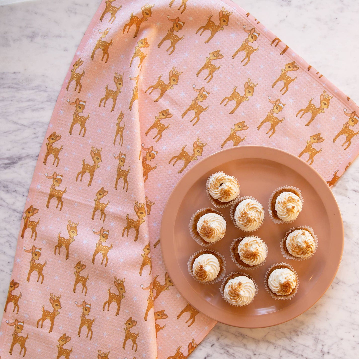 Kitchen Tea Towel | Retro Deer (Christmas Holiday)