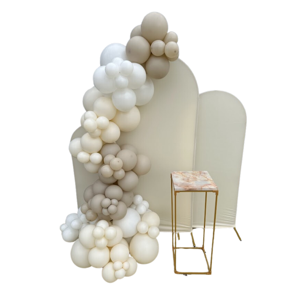 Triple Panel Backdrop with Balloon Garland