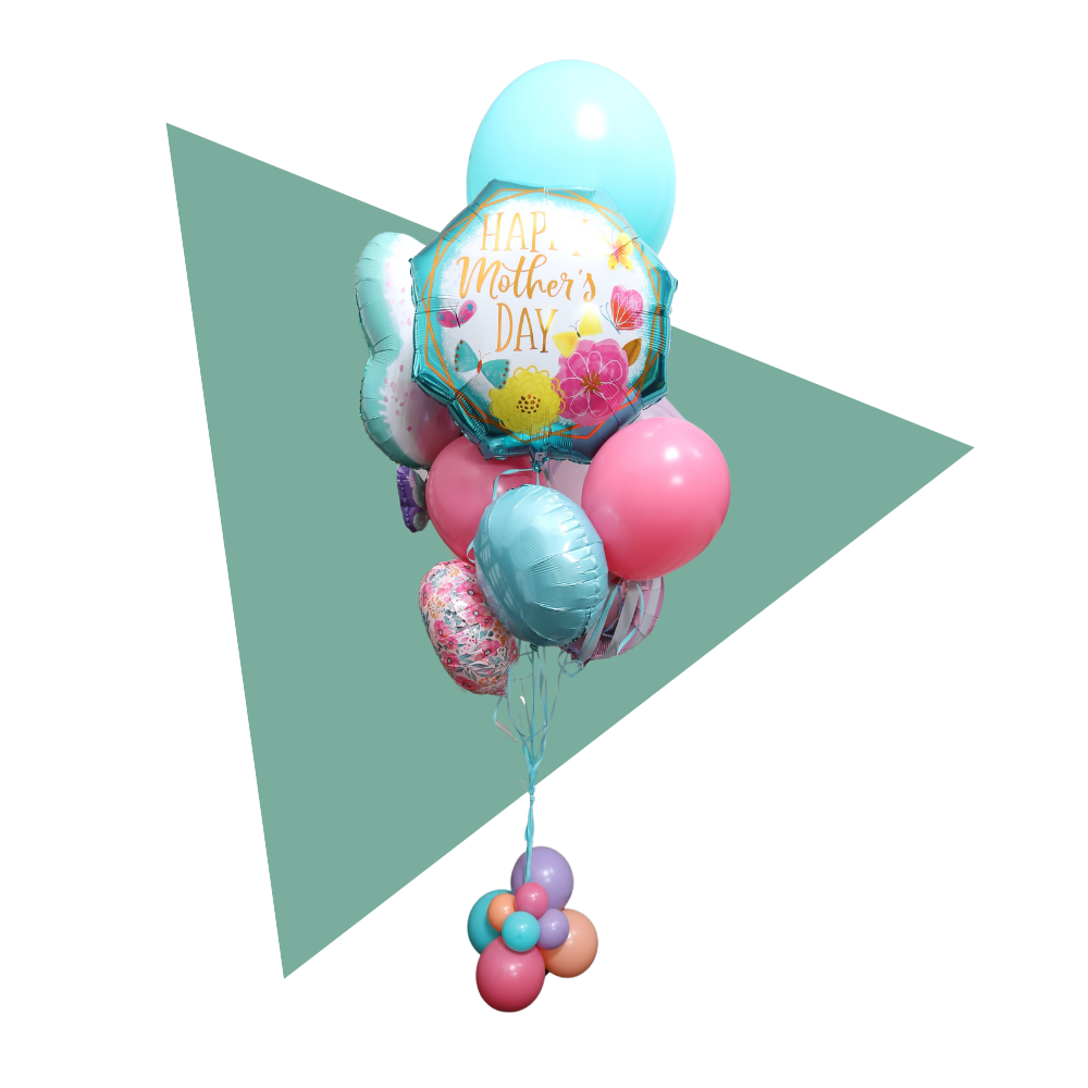 For the Best Mom Helium Balloon Bouquet