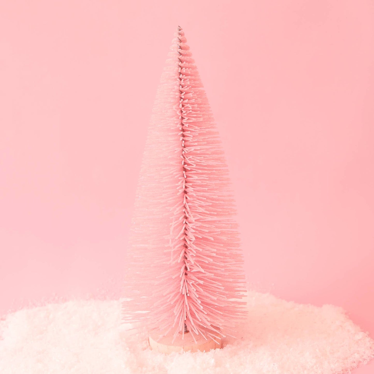 Bottle Brush Tree - Warm Pink (Sparkle Christmas Tree): 9"