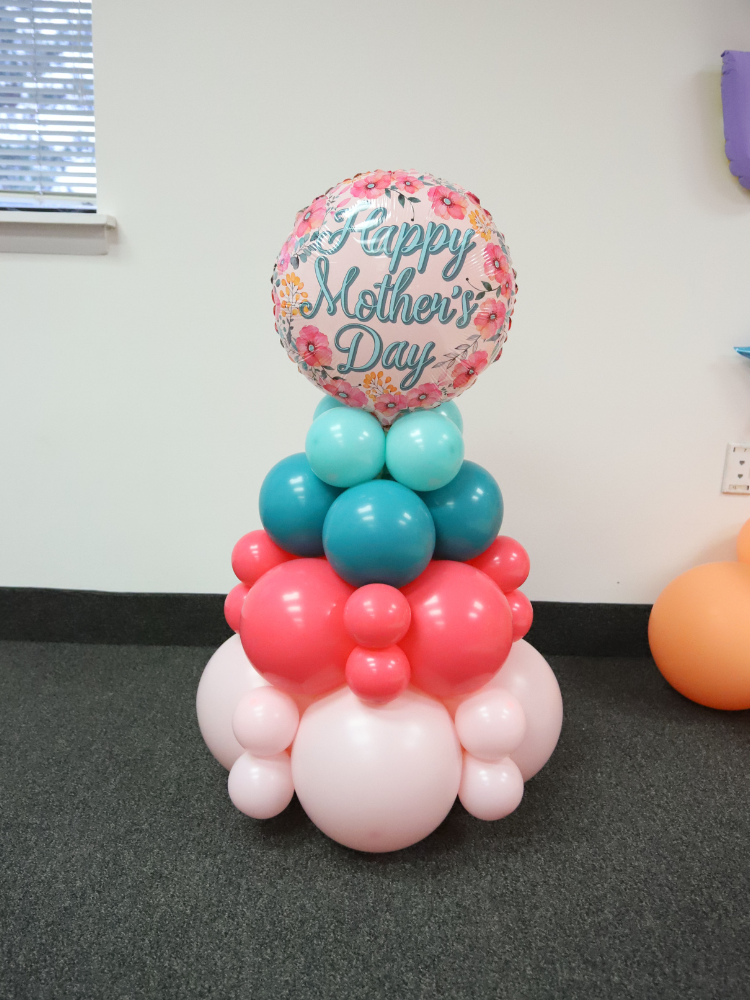 Floral Mother's Day Balloon Stacker
