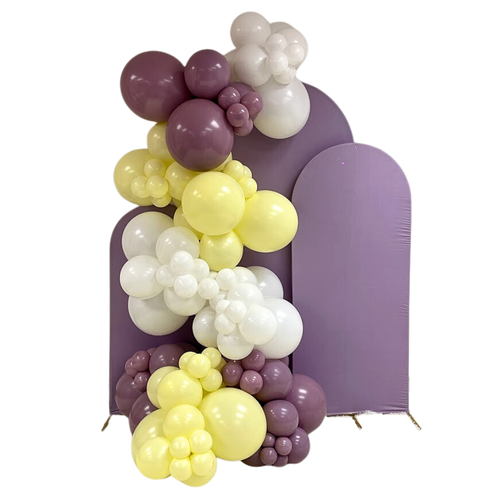 Triple Panel Backdrop with Balloon Garland
