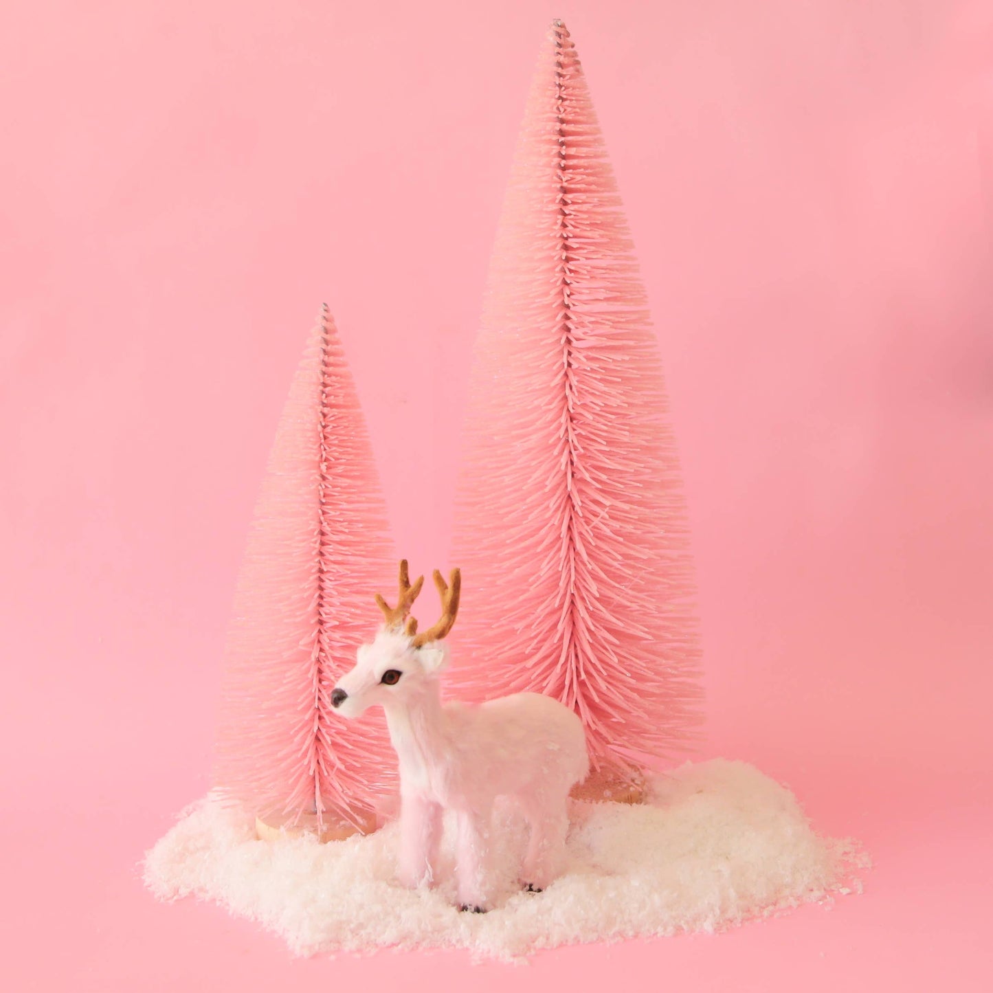 Bottle Brush Tree - Warm Pink (Sparkle Christmas Tree): 9"