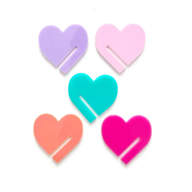 Acrylic Heart Drink Markers