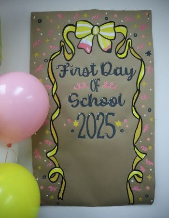Back to School Painted Pencil Banner + Helium Bouquet (Available as a Set or Individually)