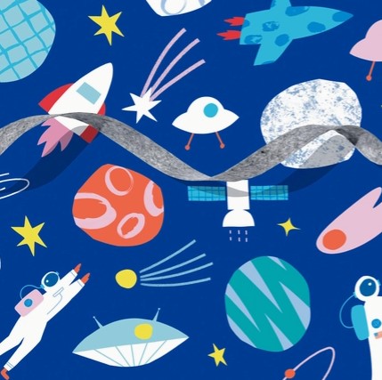 Space sale wrapping paper