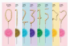 Mini Gold Number Sparkler 4"