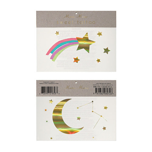 Rainbow Shooting Star Large Tattoos
