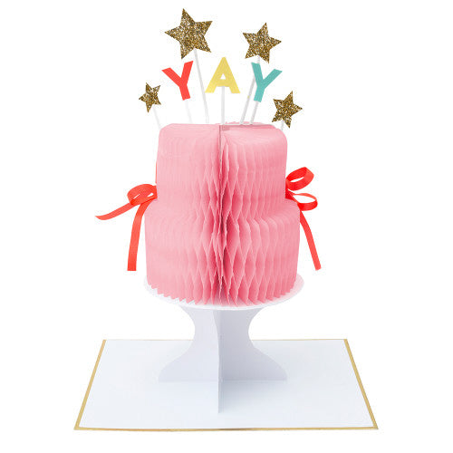 Yay! Cake Stand-Up Card
