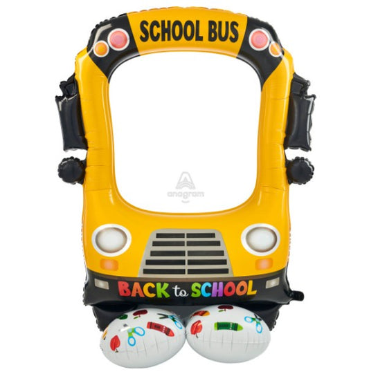 Back to School Bus Free-Standing Foil Balloon Frame