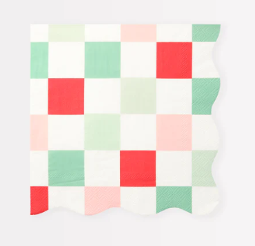 Multi Check Large Napkins
