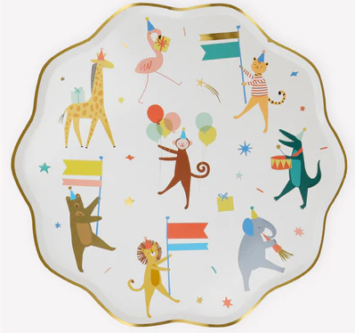Animal Parade Dinner Plates (x 8)