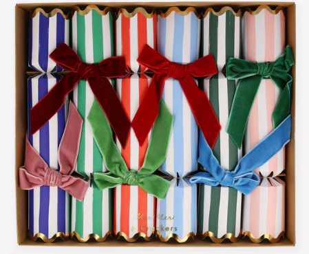 Stripe Velvet Bow Crackers