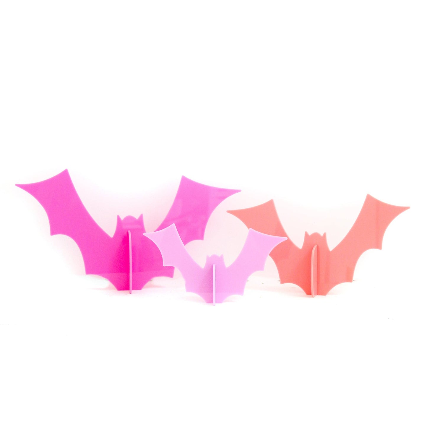 Pink and Lavender Acrylic bat set of 3