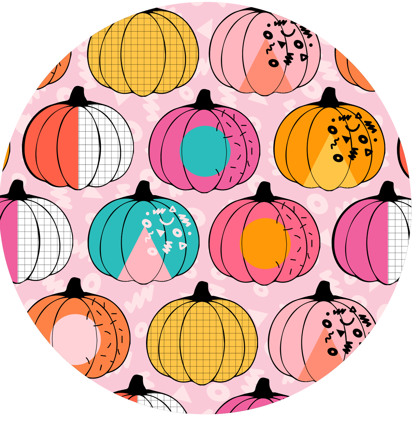 The 90's Pumpkin Paper Plate