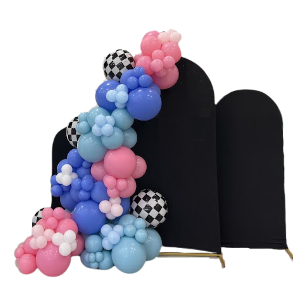 Triple Panel Backdrop with Balloon Garland