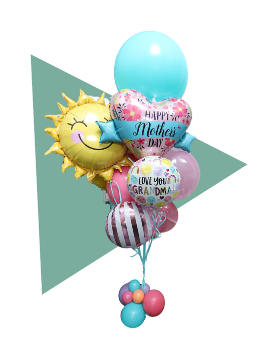 For the Best Grandma Helium Balloon Bouquet