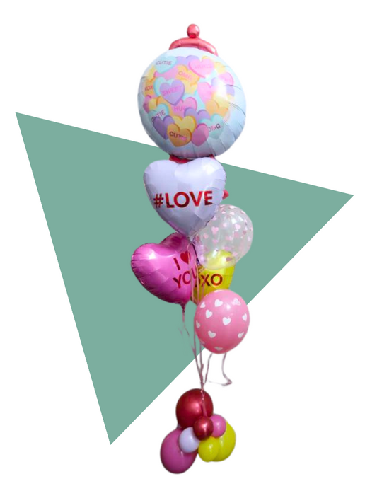 The Sweetheart Helium Bouquet