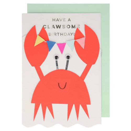 Crab With Bunting Card