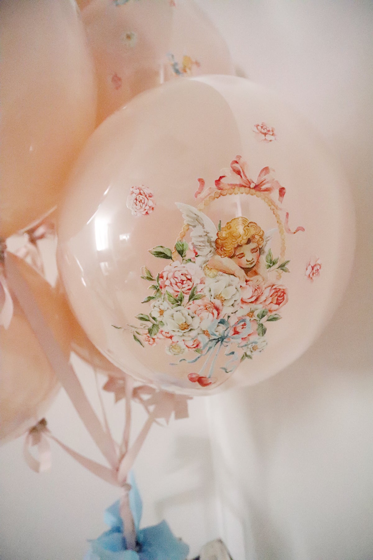 17" Helium "Glass" Balloons | Bouquet of 7 with custom decal accents