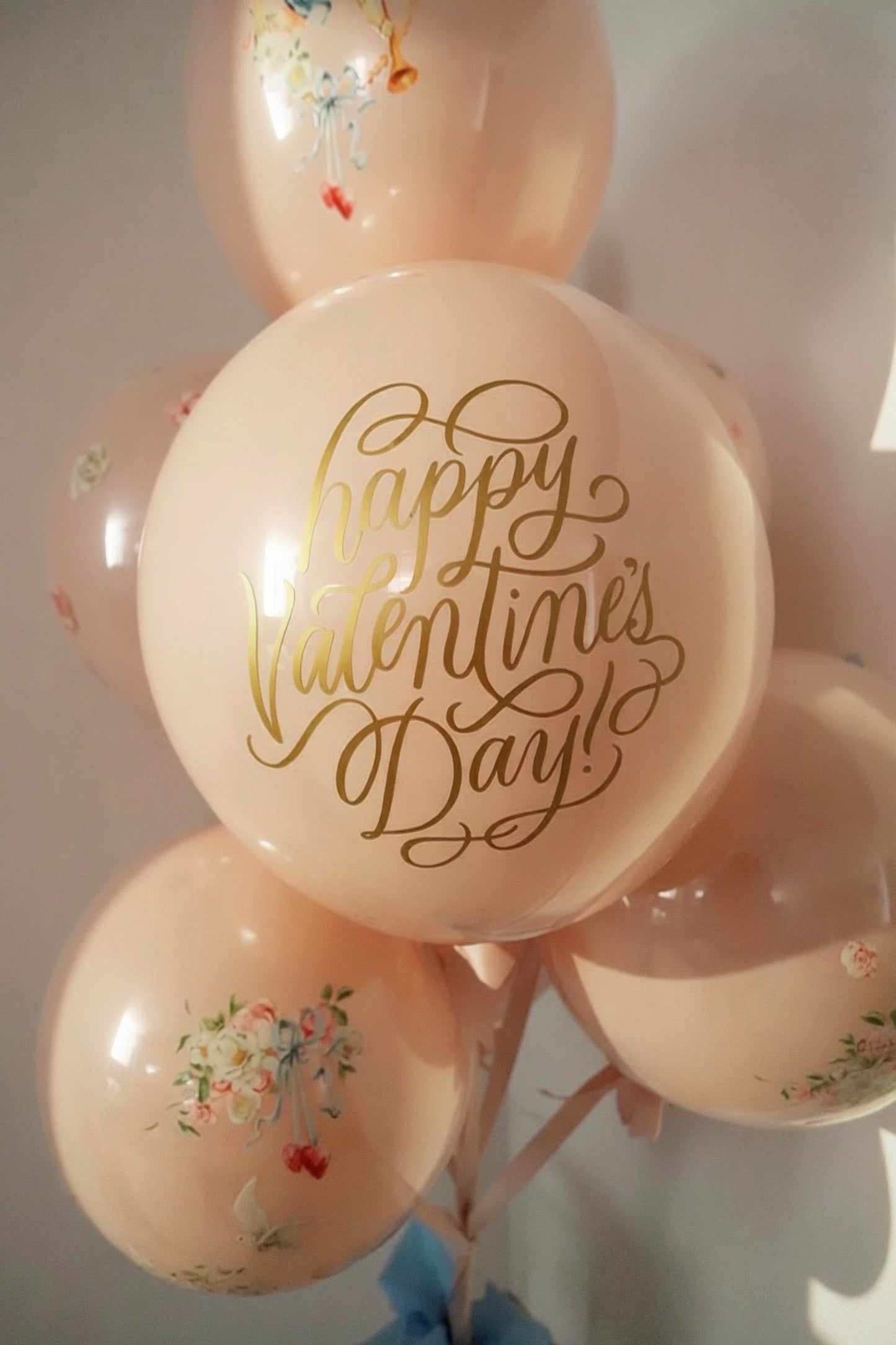 17" Helium "Glass" Balloons | Bouquet of 7 with custom decal accents