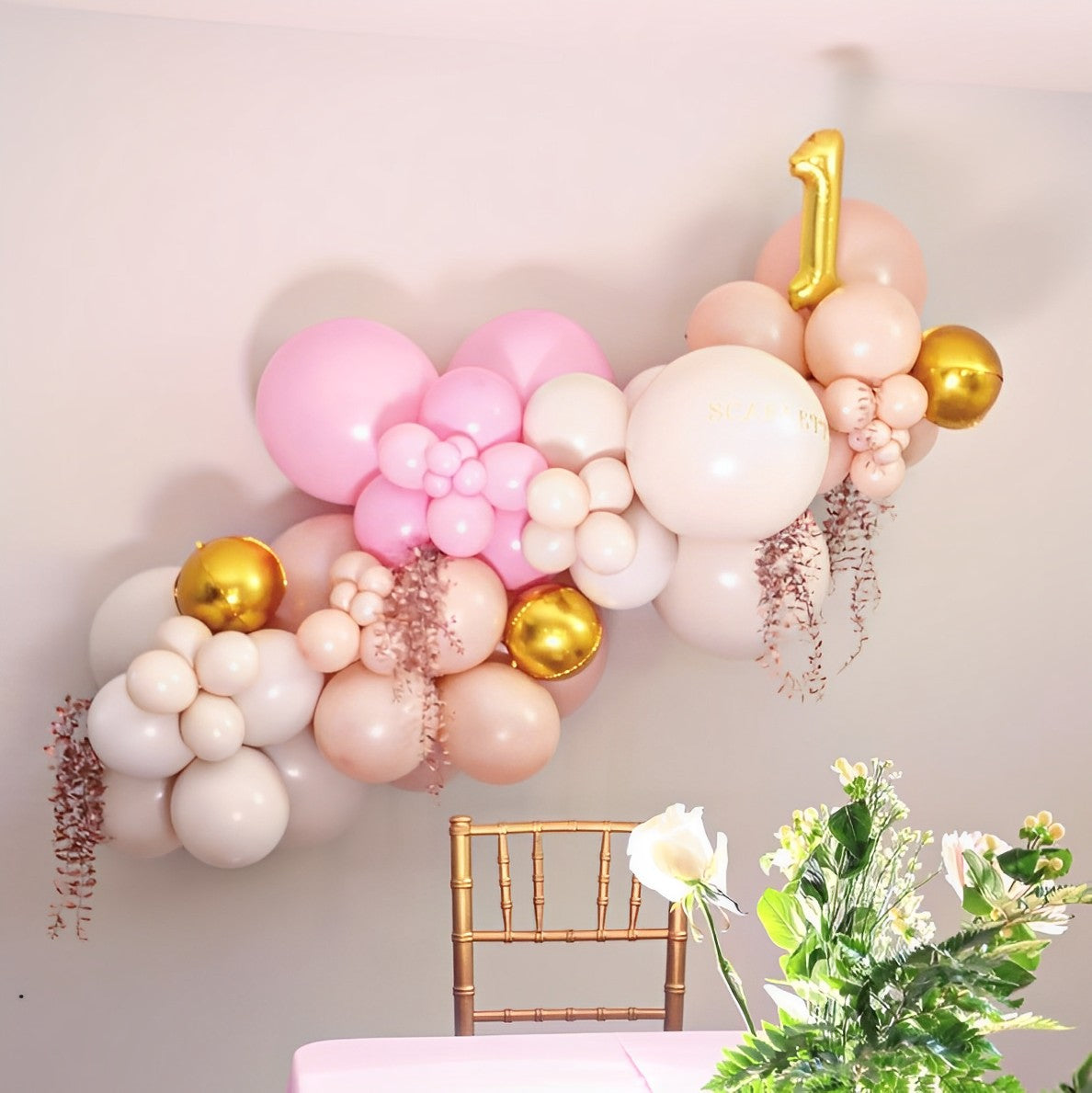 Custom Color-Blocked Balloon Garland 3D