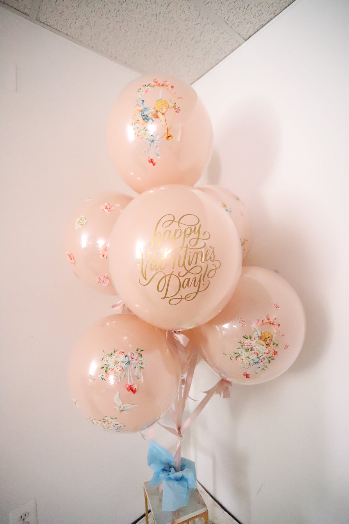 17" Helium "Glass" Balloons | Bouquet of 7 with custom decal accents
