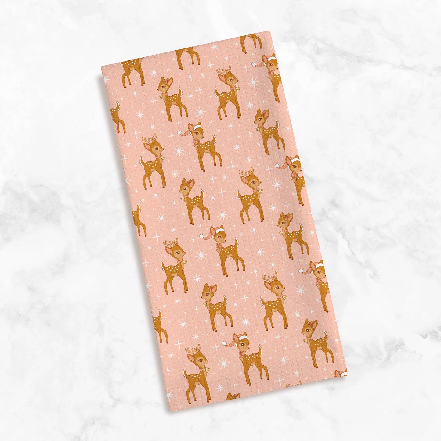 Kitchen Tea Towel | Retro Deer (Christmas Holiday)