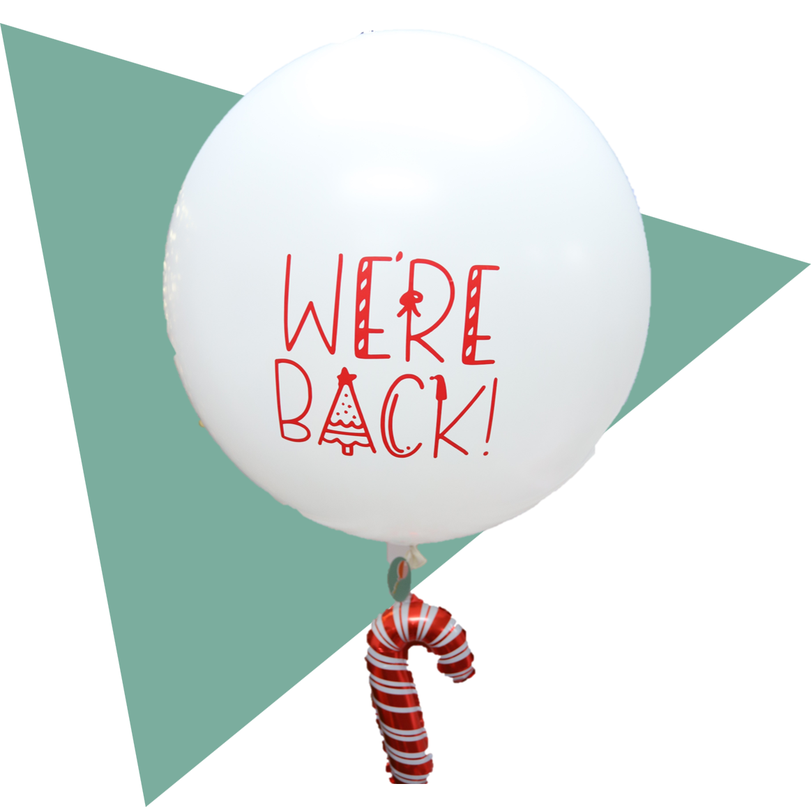 "I'm/We're Back" Helium Elf Return Balloon