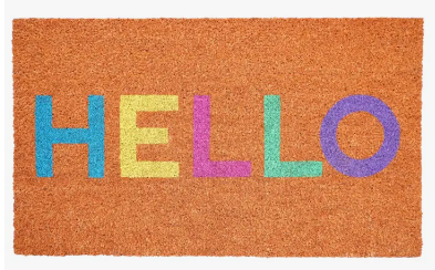 Contemporary Hello Mat – Tangled Balloons