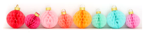 Rainbow Honeycomb Ornament Set