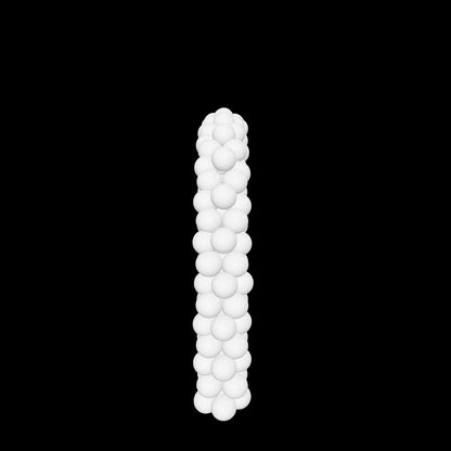 class balloon arch mockup in white
