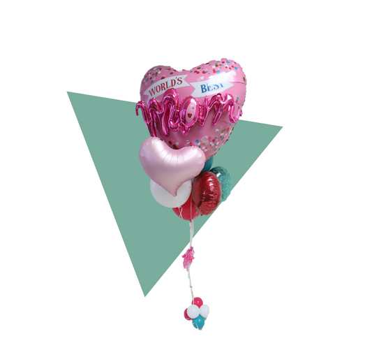 Mother's Day | World's Best Mom Helium Balloon Bouquet