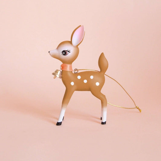 Retro Deer Ornament - Brown