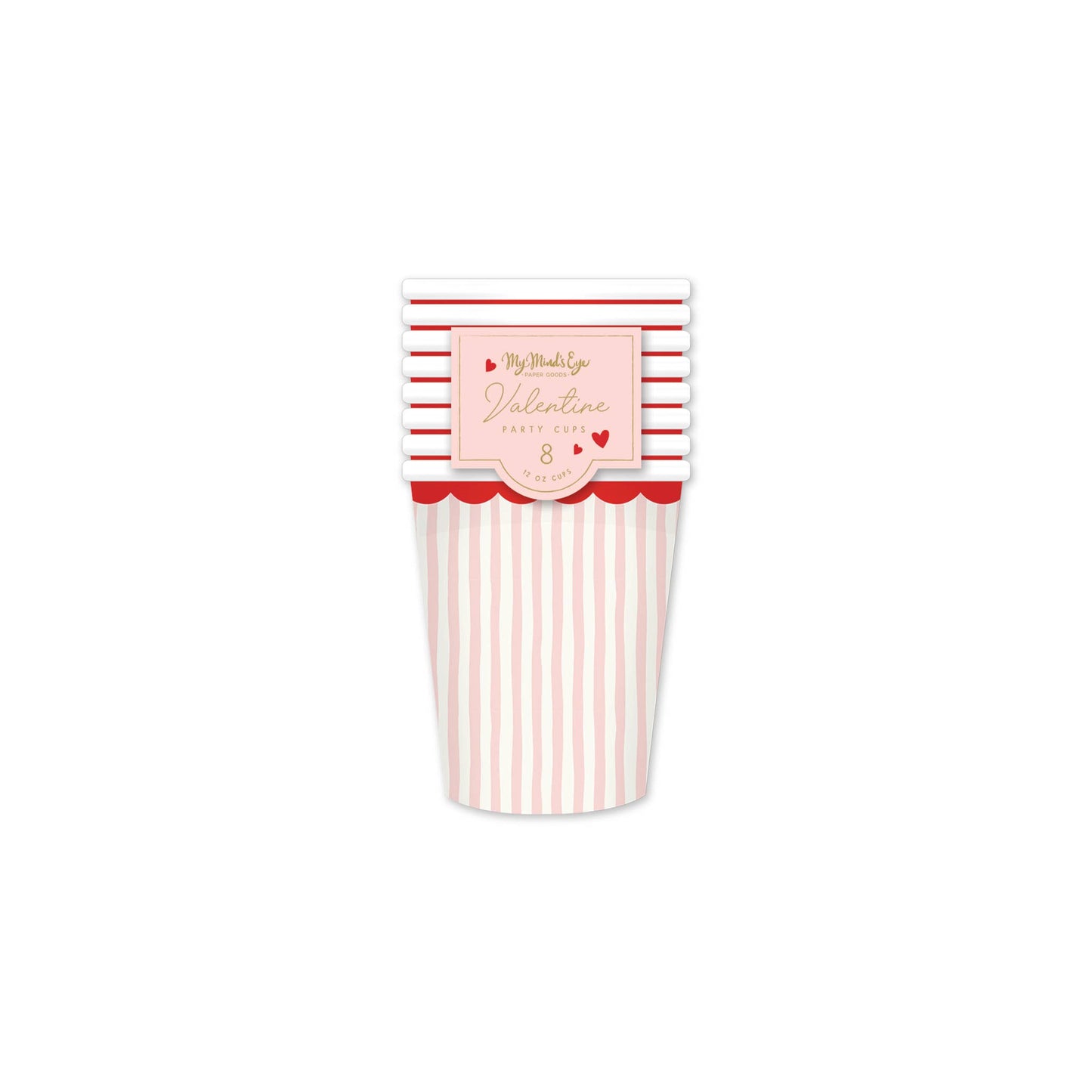 Pink Stripe Paper Cup