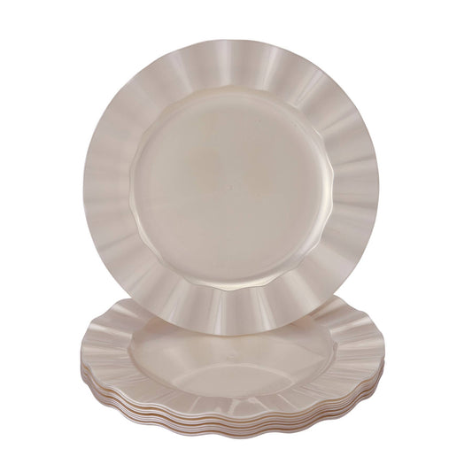 Veil Dinnerware Plates - Pearl: Dinner Plates