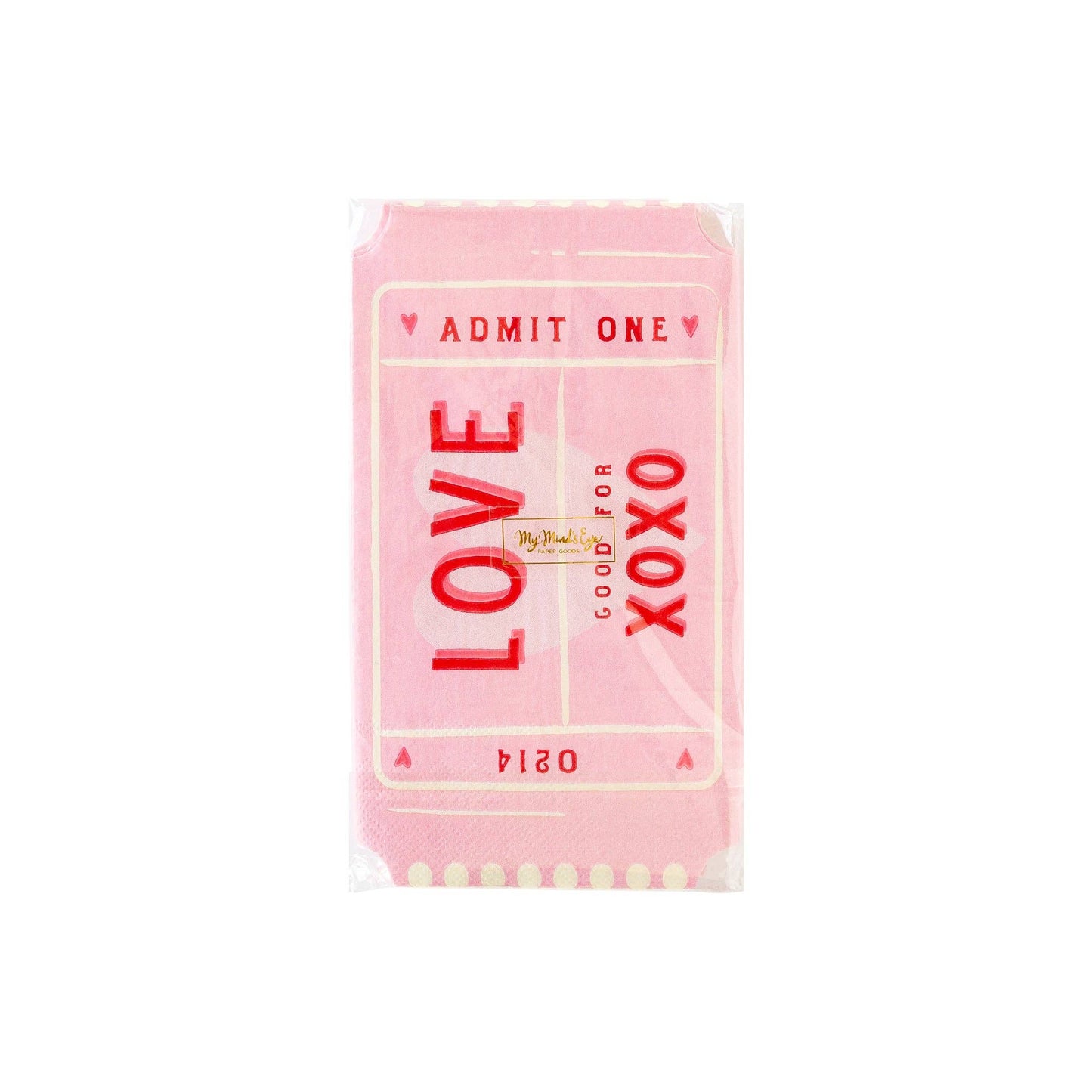 VAL1036 -  Love Ticket Shaped Dinner Paper Napkin