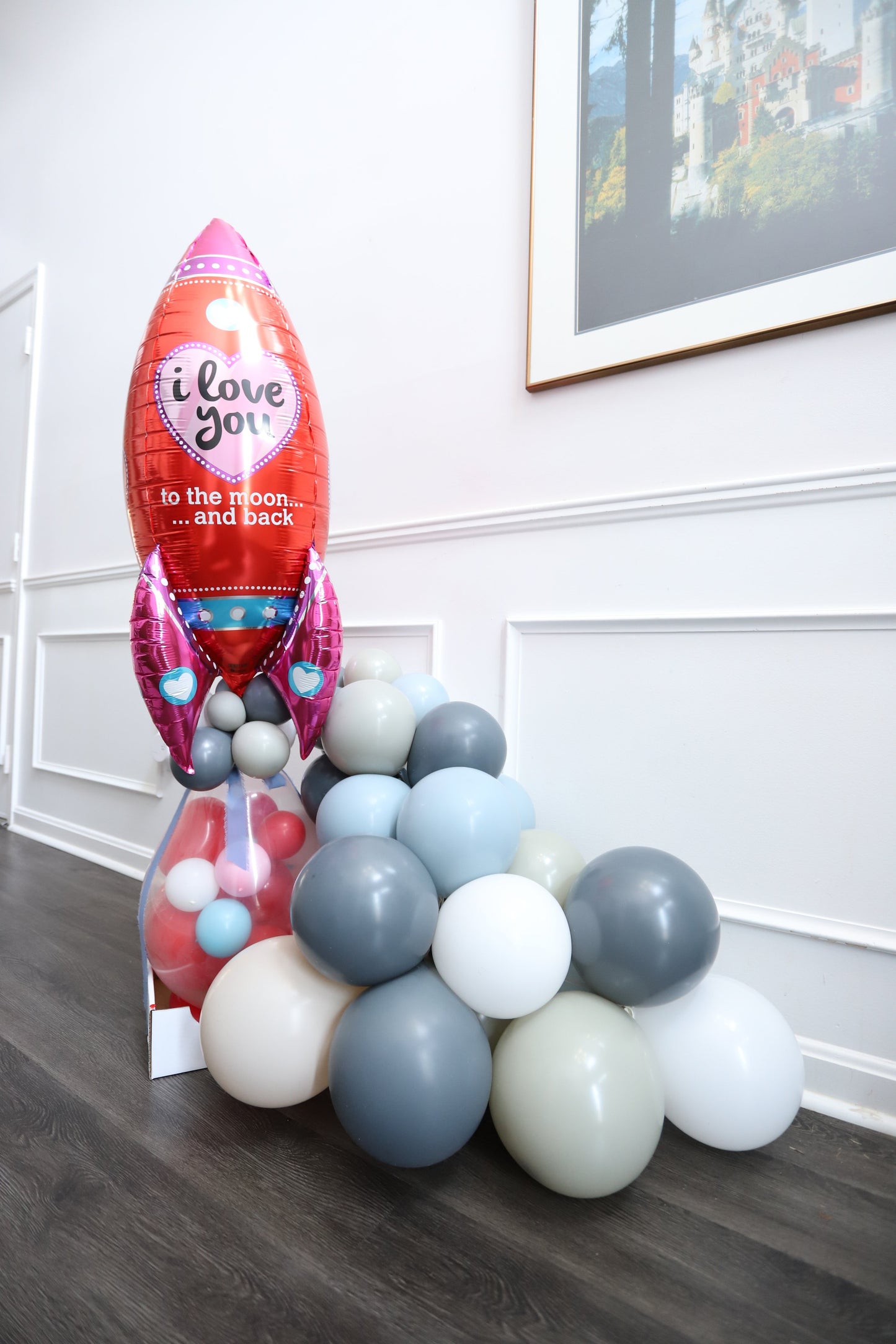 Valentine's Day Stuffed Balloon Gift + Helium Rocket | Love You To The Moon & Back