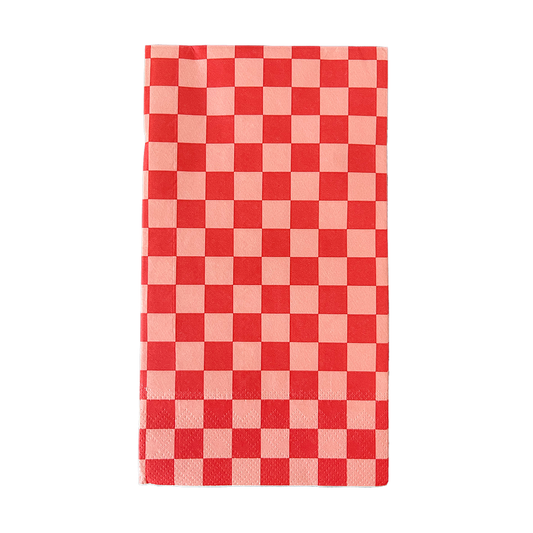 Check It! Cherry Crush Check Guest Napkins - 16 Pk.